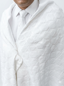 ผ้าขนหนูอิห์รอม 100% ผ้าฝ้าย พร้อมกระดุมแป๊ก ชุด 2 ชิ้น สำหรับฮัจญ์ อุมเราะห์ สวมใส่สบาย ระบายอากาศได้ดี และง่ายต่อการสวมใส่ระหว่างการละหมาด - Product Image 5