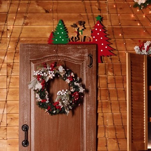 Decoraciones Navideñas Metálicas para Esquinas de Puerta, Adornos de Hierro para Marcos de Puerta, Santa, Muñeco de Nieve, Reno, Decoración Festiva para el Hogar - Product Image 5