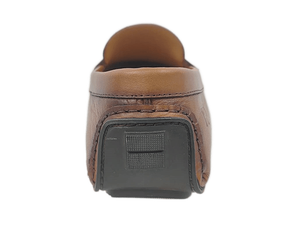Mocasines de Gamuza Marrón Tabaco con Punta Redonda, Sin Cordones, Suela de Goma Acolchada, Color Sólido, para Todas las Temporadas, Decoración Metálica, Logotipo Grabado - Product Image 4