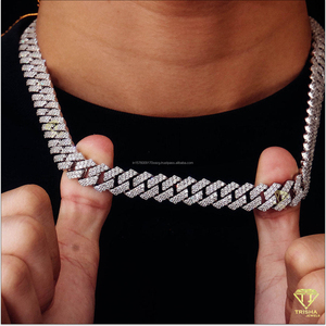 Cadena Cubana de Plata Esterlina 925 con Diamantes de Moissanita de 12mm, Joyería Hip Hop de Miami para Hombre, ¡Venta Caliente! - Product Image 5