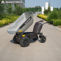 Minidumper Rhinoceros KS450E all'ingrosso, batteria a lunga durata 6h, motore 800W, benna 0-2CBM, carico utile 450kg, stabilità