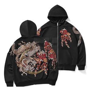 Custom 600 Gsm High Quality Heavy Weight Puff Print <b>Men's</b> 100% Cotton Embroidery Hoodie Sweatshirt - Product Image 3