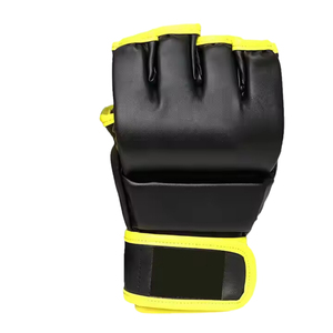 Gel MMA Boxing Gloves for Adults-Moisture Wicking Hook Loop Closure Adjustable Wrist <b>Strap</b> Customizable Leather Customizable - Product Image 2