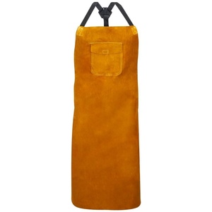 Premium Cowhide Split Leather Sleeveless Welder Apron Heavy Duty Safety with <b>Fire</b>-Resistant Oil-Resistant Adjustable Waist Work - Product Image 1