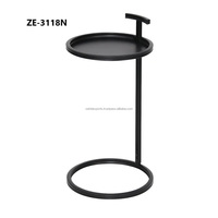Table basse en métal contemporaine minimaliste, cadre en acier inoxydable avec revêtement en poudre, écologique, hauteur réglable, design moderne
