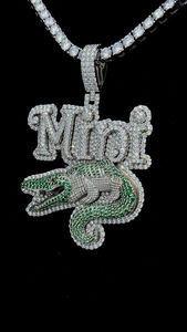 S925 plata esterlina cocodrilo colgante Bling Color Moissanite diamante Iced Out personalizado 3D salvaje feroz Animal Hip Hop joyería - Product Image 2