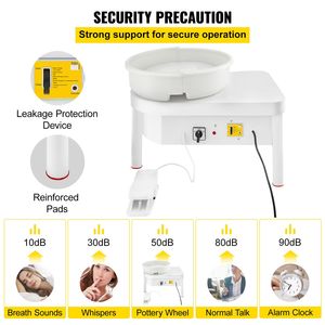 Tornio per Ceramica Elettrico 450W con Pedale, 36cm, per Arte in Argilla Fai-da-te, Macchina per Modellare la Ceramica per Adulti, Categoria Prodotti Smaltati - Product Image 5