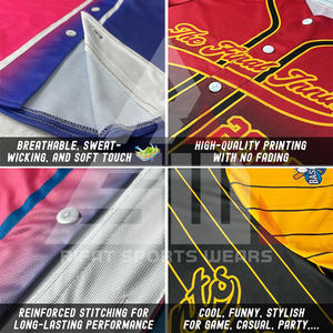 Camiseta de Béisbol Blanca Personalizada 2025 con Ribete Dorado Marino, Uniforme de Equipo con Botones, Nombre y Número Personalizados, Estilo Profesional, Corta, Antibacteriana - Product Image 6