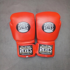 Guantes de Boxeo de Cuero Vacuno Premium con Cierre de Velcro Estilo Mexicano, Logotipo Personalizado, para Sanda, Antideslizantes, con Correa de Muñeca Ajustable - Product Image 1