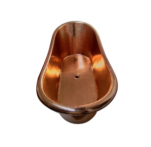 Long Copper Bathtub Copper Handicrafts High Quality Handmade Copper Clawfoot Bathtub for Sale by Manufacturer Bulk Wholesaler - Product Image 1