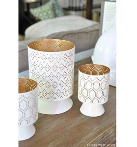 Bougie votive d'extérieur et d'intérieur, magnifique bougie blanche artisanale pour la décoration de la maison, bougie de table, porte-bougie votif, best-seller - Product Image 1