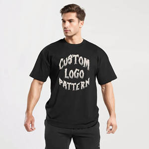 Camiseta de Manga Corta para Hombre con Logotipo Personalizado, Cuello Redondo, Estilo Casual, Tejido de Punto, Corte Regular, 100% Algodón Transpirable, Estampado Frontal - Product Image 4