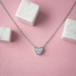 Elegant 1.0 Ct Lab Grown Diamond Bezel Set <b>Pendant</b> <b>Solid</b> <b>Gold</b> Sparkling Jewelry Necklaces Women Wholesale OEM Indian Factory - Product Image 3
