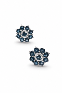Boucles d'oreilles en topaze bleue en argent sterling 92,5 KLST-31243 - Product Image 1
