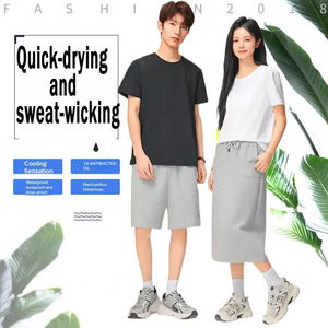 Black Oversized <b>Crop</b> T-Shirt Men's Short Sleeve Turtleneck Collar Casual 100% Cotton Sporty Breathable Knitted Fit <b>Top</b> - Product Image 5