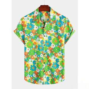 2026 Hawaiian <b>Shirt</b> for Men Summer Floral T-<b>Shirt</b> Beach Flower Prints Short Sleeve <b>Shirt</b> Tops Casual Adult Design Men's Clothing - Product Image 4