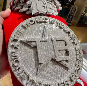 Pendentif Moissanite en Argent Sterling 925 de Forme Ronde, 2 Pouces, Grand Cercle Lourd Style Hip Hop, Breloque Lettre pour Fêtes - Product Image 4