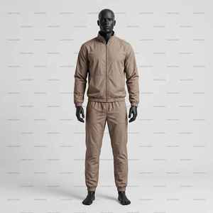 High Quality Custom Unisex <b>Reflective</b> Zip up Nylon Polyester Windbreaker Track <b>Jacket</b> and Pants Set Tracksuit with Hood <b>Men</b> - Product Image 3