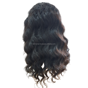 Peluca de cabello humano virgen de 18 pulgadas, postizo de encaje natural ondulado - Product Image 1