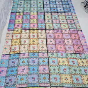 Tela de Chifón Chinon Sin Tejer Premium HONEY LACE, Estampada con Flores y Cuentas, Peso Medio, Antiestática y Transpirable - Product Image 1