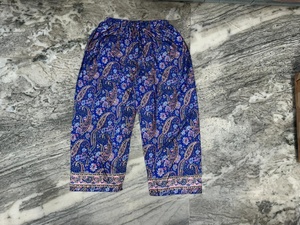 High Quality Unisex Summer Eco-Friendly Quick Dry Silk Wide Leg Bohemian High Waist Pant Vintage <b>Drawstring</b> Closure <b>Trouser</b> - Product Image 4
