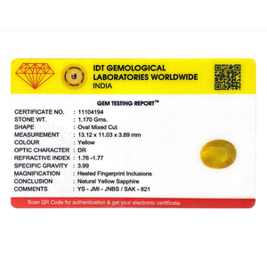 Premium 5.85 Carat Oval Cut Yellow Sapphire Loose Gemstone for Fine Jewelry - Product Image 4