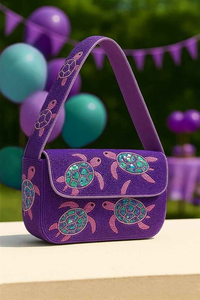 Sacs à bandoulière en soie faits main, style ethnique, avec perles et motif brodé, fermeture à boucle, toile brodée - Product Image 6