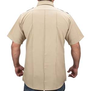 OEM 100% Polyester Two Tone Short Sleeve Men's Workwear Uniform <b>Shirt</b> with Contrast Color Fabrics Pocket Cover & Shoulder Strap - Product Image 5