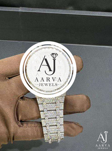 Reloj Mecánico Iced con Esfera Cuadrada, Pulsera de Cristal, Tono Plateado, Incrustaciones de Diamantes, Regalo de Joyería - Product Image 4