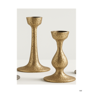 Porte-bougie en laiton doré de haute qualité, en métal moulé, portable, décoratif pour la maison, support de bougie de Noël avec base solide - Product Image 1