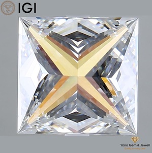 Signature Stone 5.00 CT CVD Lab Grown Diamond Princess Cut E Color VS1 Clarity 9.22 MM IGI Certified <strong>Precious</strong> Jewelry <strong>Element</strong> - Product Image 3