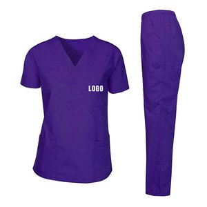 High Quality Women Hospital <b>Scrubs</b> Uniforms <b>Set</b> Customized Size Half Sleeve Medical Cotton Polyester Spandex Women <b>Scrub</b> <b>Sets</b> - Product Image 6