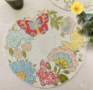 Handmade Beaded Placemats for <b>Table</b> <b>Decoration</b> - Product Image 1