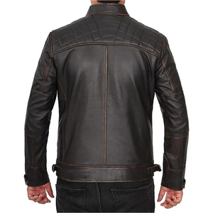 Genuine Leather Cow Skin Hooded Racing <b>Jacket</b> Wholesale <b>Winter</b> Protective Wear Front-Pockets Customized Plus Size <b>Jacket</b> Men - Product Image 3