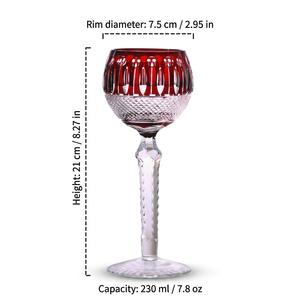 Elegant Bohemian Crystal <b>Wine</b> <b>Goblets</b> for Wedding & Corporate Events Hand Cut Executive Gifts - Product Image 4