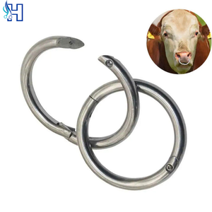 Anillo de Gancho Nasal para Destete de Toros de Acero Inoxidable Personalizable de Calidad Premium, Instrumento Veterinario para Inseminación y Obstetricia - Product Image 1