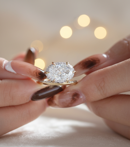 3.00 CT Oval Cut Hidden Halo Zircon Engagement Ring Prong Setting Trendy Women's Gift Weddings Parties <b>Solid</b> 925 Sterling <b>Silver</b> - Product Image 5