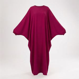 Fabricante de Abayas al por Mayor, Precio Directo, Ropa Islámica, Pedidos al por Mayor, MOQ Bajo, Entrega Rápida, Vestido de Noche Modesto de Poliéster y Algodón - Product Image 1