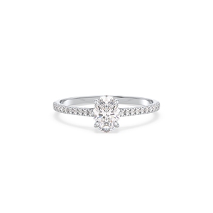 REYES VVS D Color IGI Certificated Oval Cut 1.14CT Lab Grown Diamond Ring in 14K Solid Gold Wedding Proposal Fine Jewelry - Product Image 2