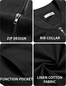 เสื้อแจ็คเก็ตบอมเบอร์ผู้ชายขายส่ง OEM สีดำล้วน แบบลำลอง ซิป คอปกผ้าแคนวาส ลายการ์ตูนสัตว์ สำหรับฤดูหนาว กำลังเป็นที่นิยม - Product Image 5