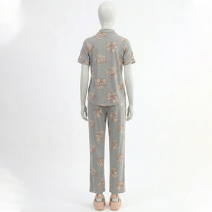 Wholesale Plus Size Thermal Sleepwear Women Short Sublimation Color Sexy Stretch Nightwear Pajamas Sleepwear Set Comfortable - Product Image 2