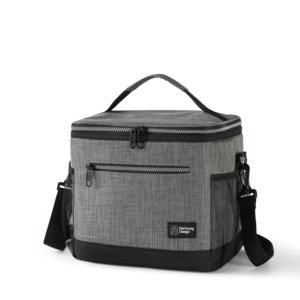Professional Large Capacity Heather Grey <b>Insulated</b> Picnic Bag Waterproof Thermal <b>Lunch</b> <b>Box</b> for Outdoor Travel and Camping - Product Image 6