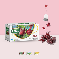 Gratis Monsters Hibiscus Theezakjes Biologische Gemengde Kruiden Bloementhee Met Touwtje En Label Aangepast Verpakkingslogo