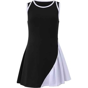 Women's Green Sleeveless Tennis Bra <b>Round</b> Neck Breathable Quick Dry Spandex/Nylon Athletic Wear Built-In Shorts Summer Sports - Product Image 6