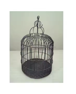 Cage à oiseaux carrée en métal de couleur or d'oiseau suspendue pour la décoration intérieure et extérieure Cages à oiseaux en gros - Product Image 5