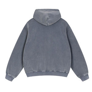 Sweat-shirt à capuche marron délavé de qualité supérieure en molleton de coton épais, coupe oversize décontractée, style vintage, personnalisé, pour la mode urbaine - Product Image 1