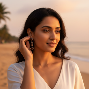 Hermosos y Elegantes Pendientes Colgantes de Cuarzo Ahumado Hechos a Mano, Pendientes de Plata de Ley 925 para Mujeres y Niñas, Ideales para Fiestas - Product Image 5