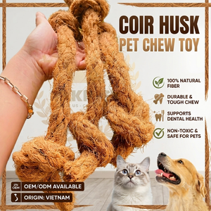 Juguete Masticable Ecológico No Tóxico de Fibra de Coco para Mascotas, Juguete Dental de Fibra Natural para Perros, Cuerda para Aliviar la Tensión, Precio de Fábrica, Marca Privada - Product Image 1