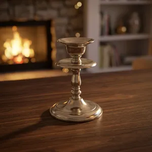 Premium Metal Candle Holder Stand for Home Decor <b>Silver</b> <b>Candlestick</b> for Dining Table Wedding & Living Room - Product Image 6