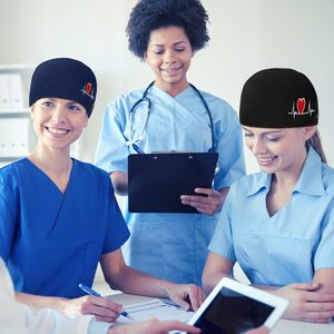 Unisex Hospital <b>Scrub</b> <b>Cap</b> for Doctors Laboratory Workers Dentists-Polyester/Cotton Spandex Quick Dry Breathable Comfortable - Product Image 5